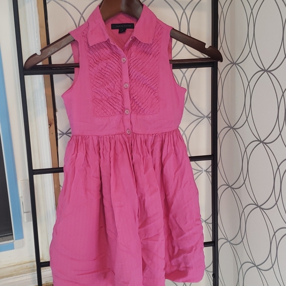 Euc Tommy Hilfiger girls size 5 pink dress - Picture 2 of 5